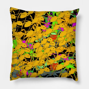 Yellow Ants Pillow