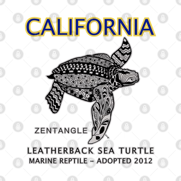 California - Leatherback Sea Turtle - Zentangle by cfmacomber