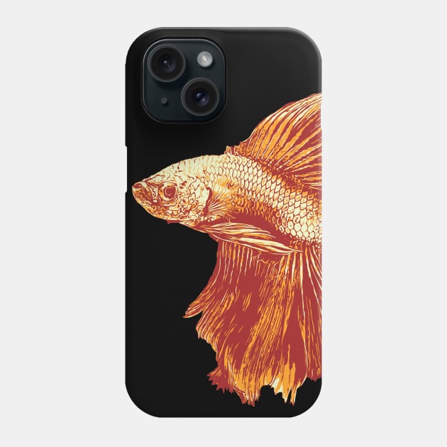 Halfmoon Betta Fish Phone Case by mybeautypets