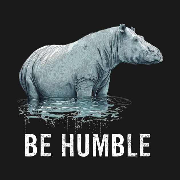 be humble positive thinking mindset hippo safari animal lover by tonparkorn