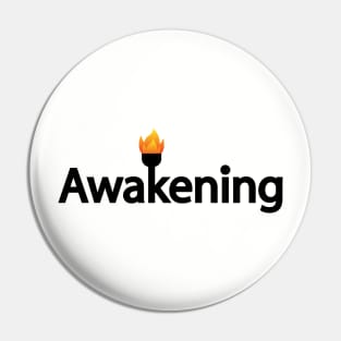 Awakening typographic logo design Pin