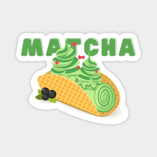 I love ice cream a waffle lot | Matcha Ice Cream Flavor | Ice Cream Lovers | Sundae Lovers | Sweet Summer Treat | Sweet Tooth Magnet