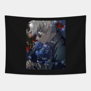 Gojo Roses Aesthetic Tapestry