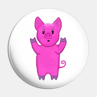 Shocking Pink Pig Pin