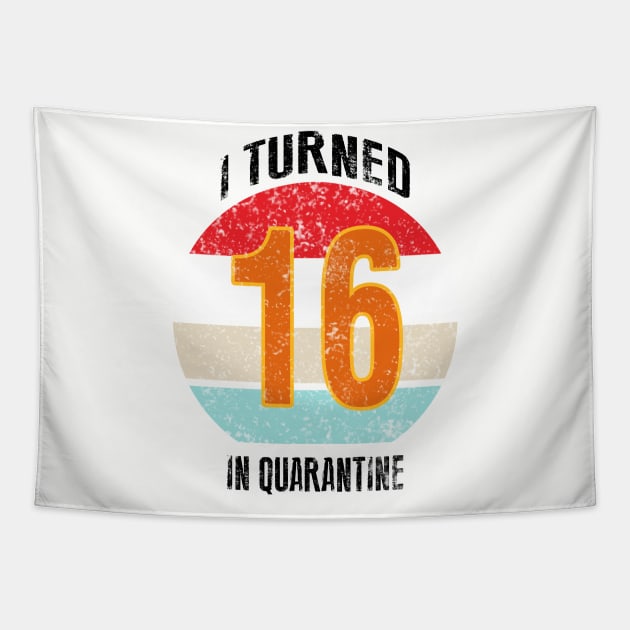 16th birthday in quarantine Tapestry by GREEN GRAPE