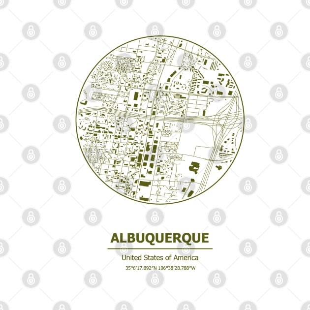 Albuquerque city map coordinates by SerenityByAlex