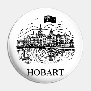 hobart line art illustration Pin