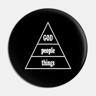 God People Things (white letters) Pin