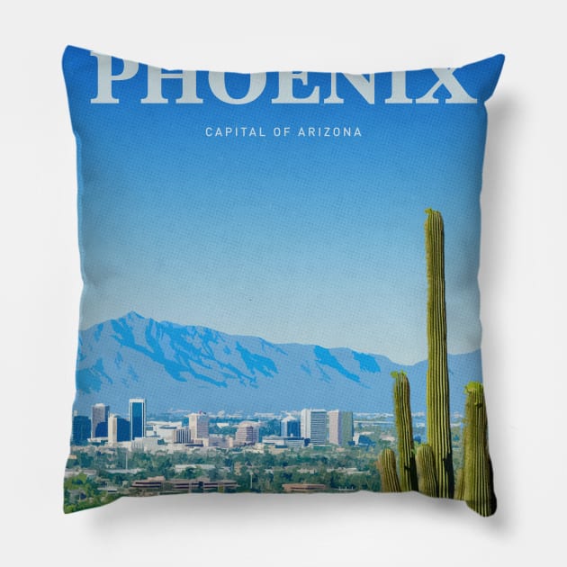 Visit Phoenix Pillow by Mercury Club