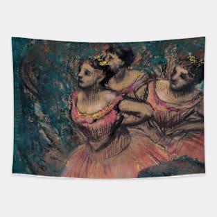 Three Dancers in Red Costume by Edgar Degas Tapestry