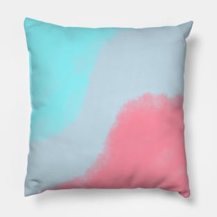 Red blue watercolor abstract art design Pillow