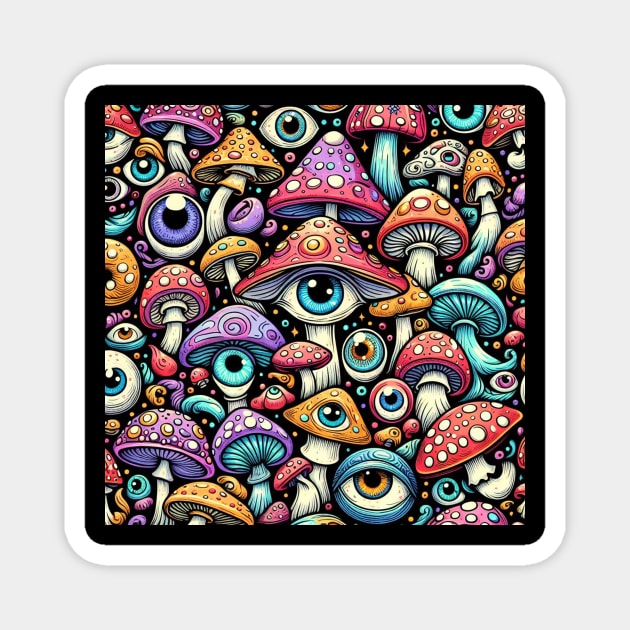 Magic mushroom Magnet by nerd.collect