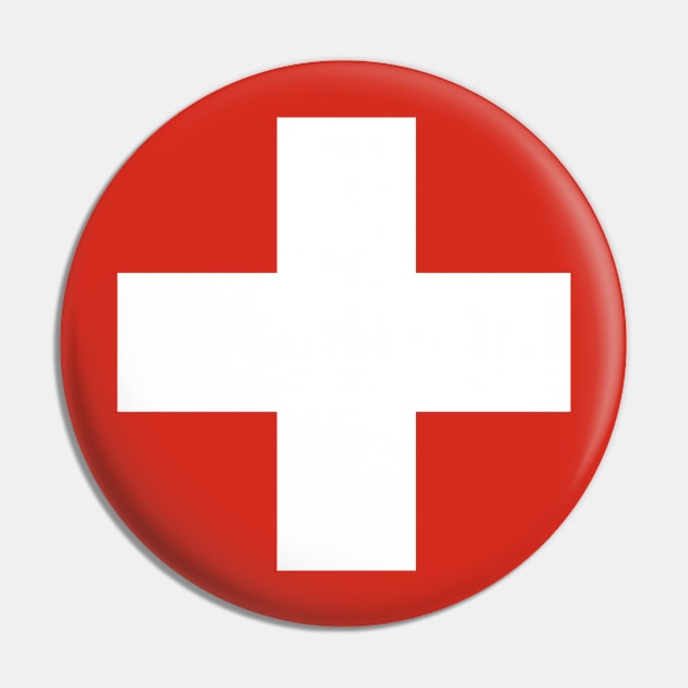 Switzerland Flag - Swiss Cross Pin by Historia
