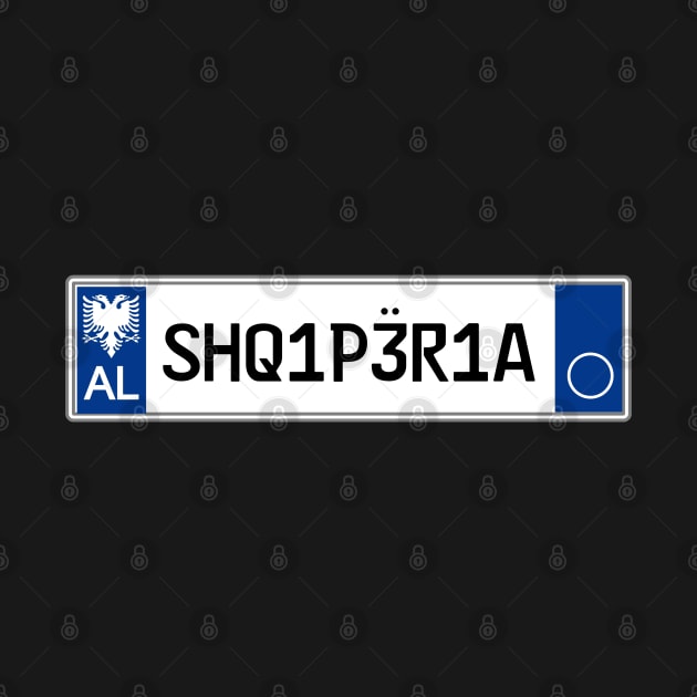 Albania car license plate by Travellers