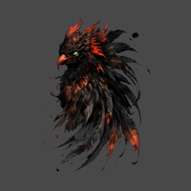 Feathers and Fire - Fabled Phoenix Bird by HideTheInsanity