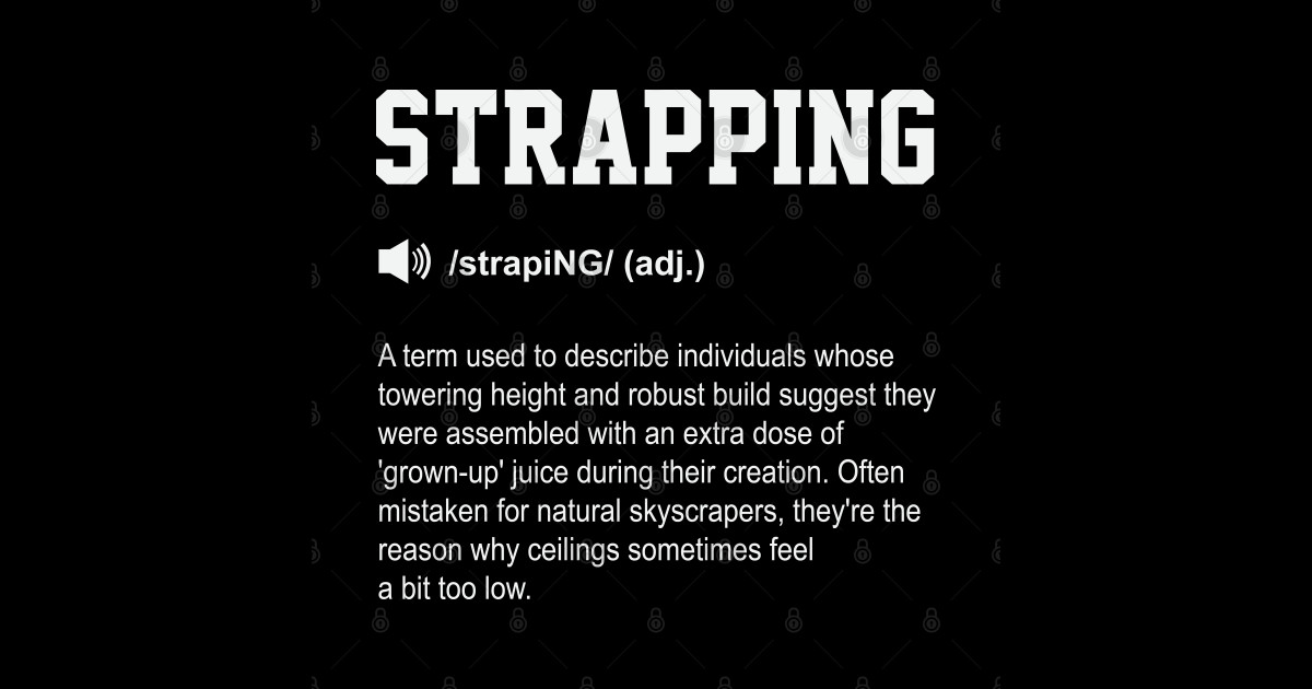 Strapping Funny Dictionary Gym Meaning Gym Posters and Art Prints TeePublic