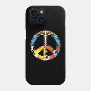 Peace Sign Support Life Humanity Hope Compassion Nature Inspired Floral Butterfly Psychedelic Kaleidoscope Hippie Flower Power Expressive Youthful Phone Case