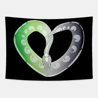 Ball Python Heart (Aro Pride Design) Tapestry