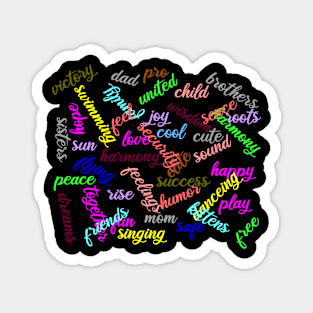 RGB Positive Word cloud! Magnet