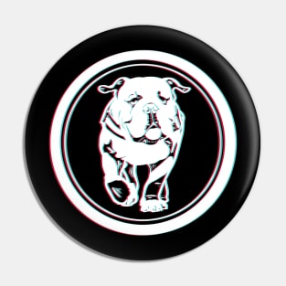 Trippy bulldog Pin