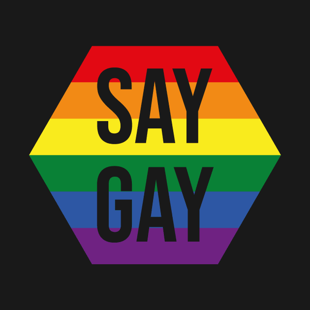 Say Gay (Hexagon) by n23tees