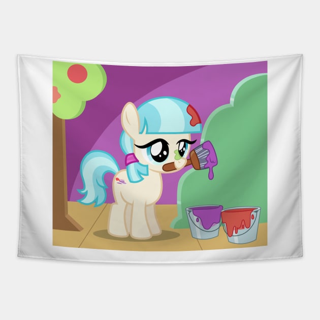filly Pommel painting Tapestry by CloudyGlow