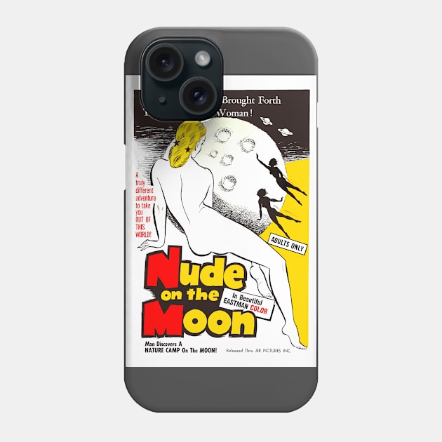 Nude on the Moon Phone Case by Movie Vigilante