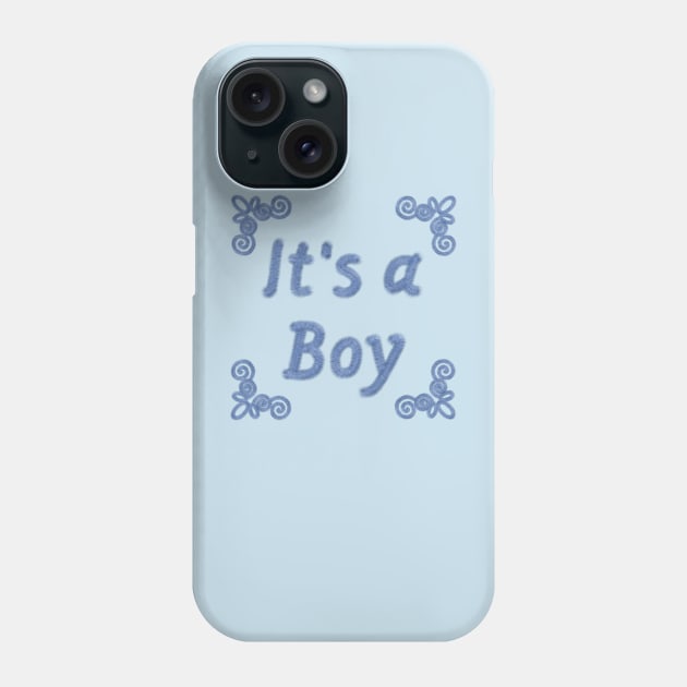 Its a Boy - Plush Phone Case by ElleNico Art & Design