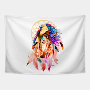 Native Horse With Dreamcatcher Tapestry