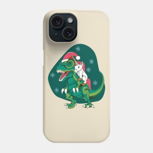 Unicorn Riding Dinosaur Phone Case