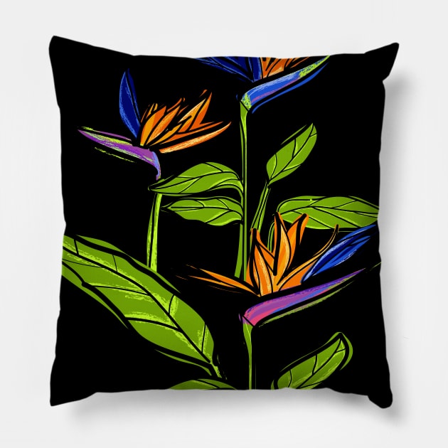 Bird of Paradise Pillow by CindyS