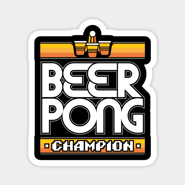 Beer Pong Champion Magnet by RetroReview