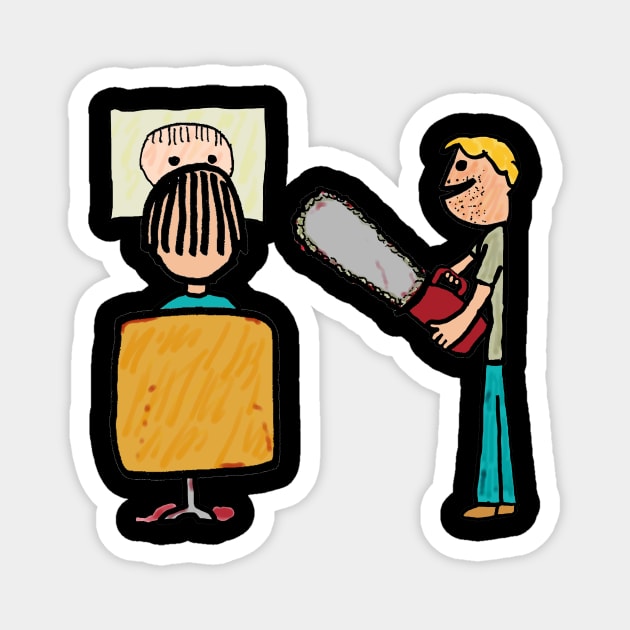 Funny Scary Barber Sweeney Todd Magnet by Mark Ewbie