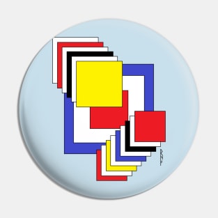 Squares Abstract Pin