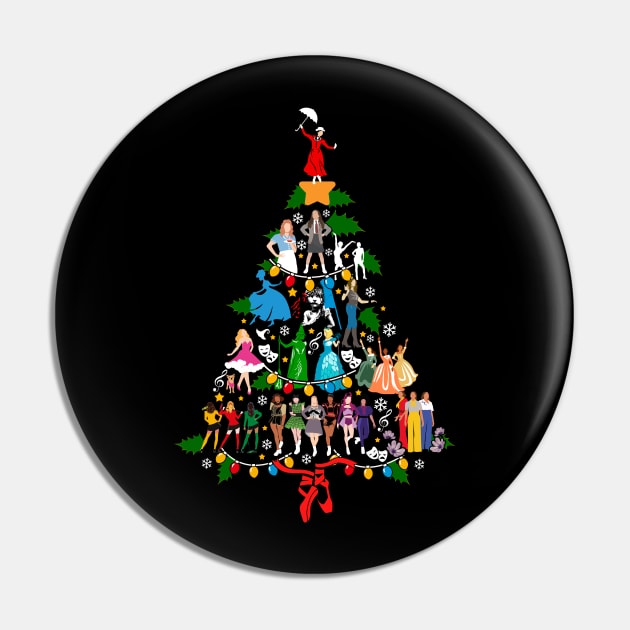 Women of Broadway Christmas Tree Pin by KsuAnn