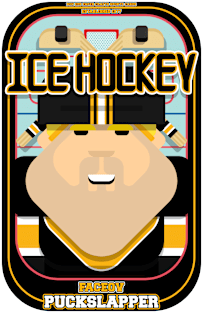 Ice Hockey Black and Yellow - Faceov Puckslapper - Sven version Magnet