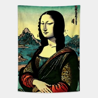 Mona Lisa Ukiyo-e Vintage Japanese Traditional Tapestry