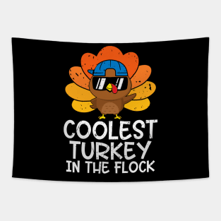 Thanksgiving Boys Coolest Turkey in the Flock Tapestry