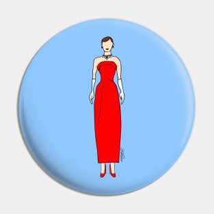 Funny Face RED dress Pin