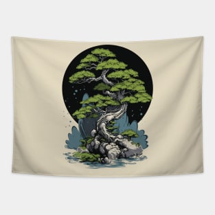 Japanese Bonsai Tree Modern Tapestry