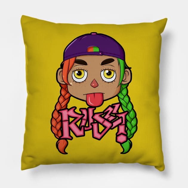 Rude Girl Pillow by PeppermintKamz