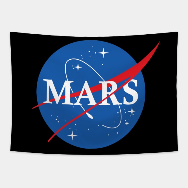 Nasa Logo Mars Tapestry by Nerd_art