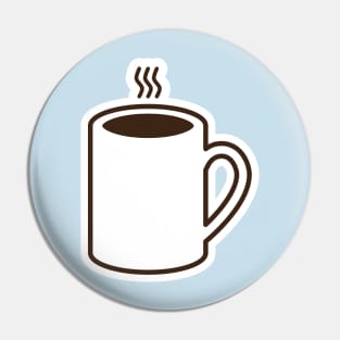 vector illustration of a cup of hot coffee Pin