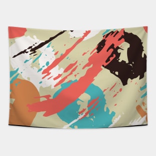 Abstract Colorful Brush Tapestry