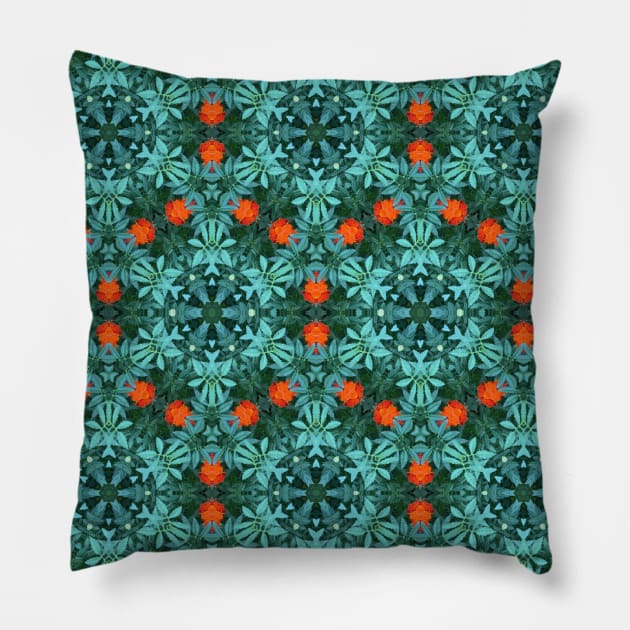 Rusty Marigold Pattern Pillow by Amanda1775