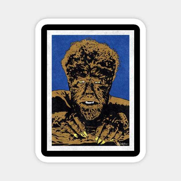 THE WOLFMAN (Pop Art) Magnet by Famous Weirdos