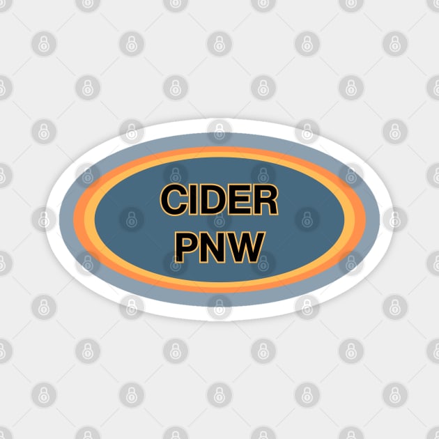 Cider Pacific Northwest! Retro Vintage Cloudy PNW Decal Style Magnet by SwagOMart