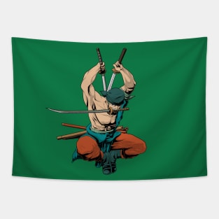 Zoro in Action Tapestry