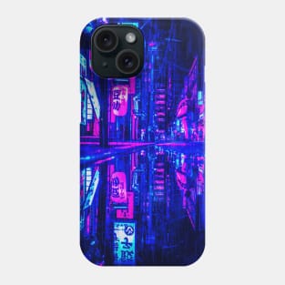 Futuristic Tokyo Cyberpunk City Oil Painting Phone Case