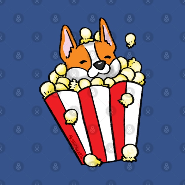 Corgi Popcorn by SPufferARTs